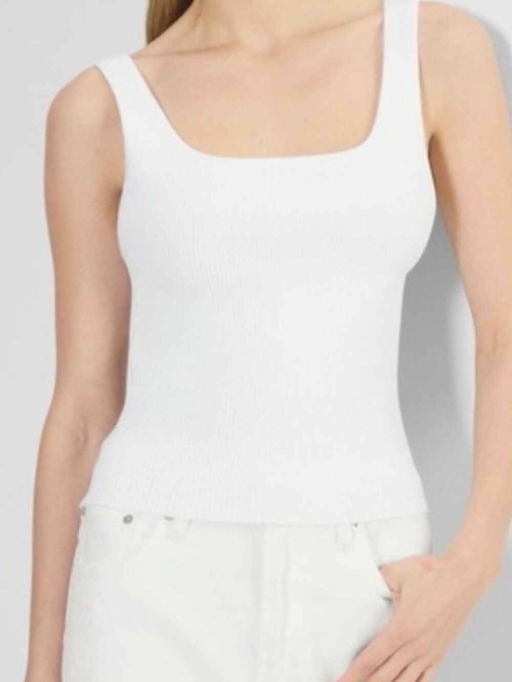 Aritzia Babaton Sculpt Knit Square Neck Tank